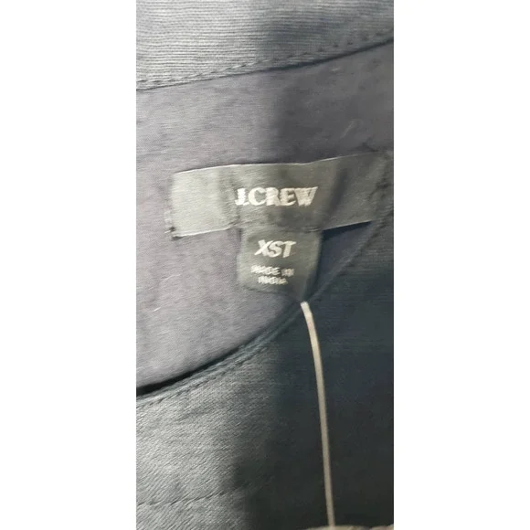 J. Crew NWT Black Beauchamps Linen Button Back Sleeveless Shift Dress XS Tall - Picture 5 of 12